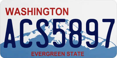 WA license plate ACS5897