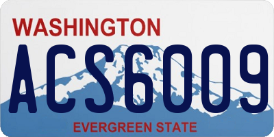 WA license plate ACS6009