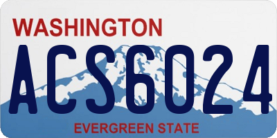WA license plate ACS6024
