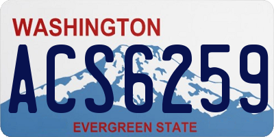 WA license plate ACS6259