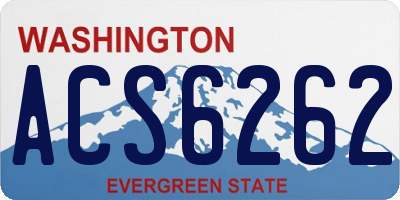 WA license plate ACS6262