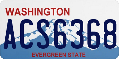 WA license plate ACS6368