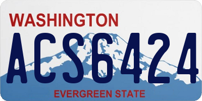 WA license plate ACS6424