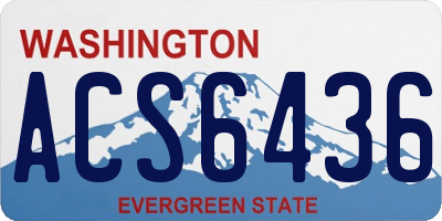 WA license plate ACS6436