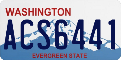 WA license plate ACS6441