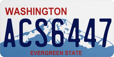 WA license plate ACS6447