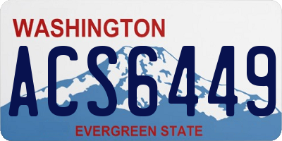 WA license plate ACS6449