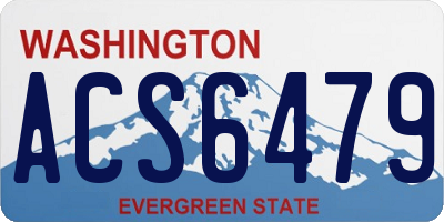 WA license plate ACS6479