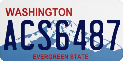 WA license plate ACS6487