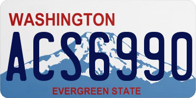 WA license plate ACS6990