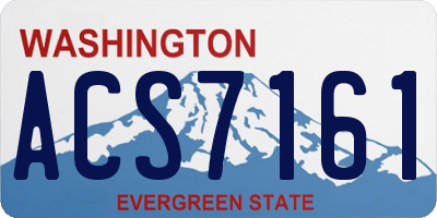 WA license plate ACS7161