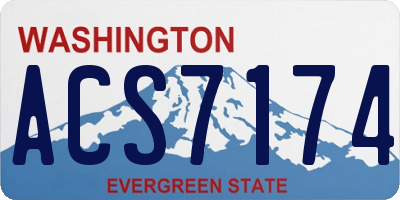 WA license plate ACS7174