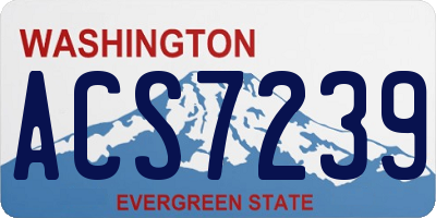 WA license plate ACS7239