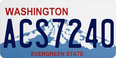 WA license plate ACS7240
