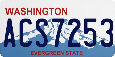 WA license plate ACS7253