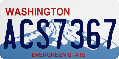 WA license plate ACS7367