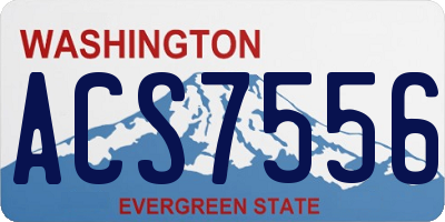 WA license plate ACS7556