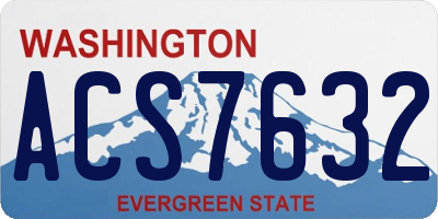 WA license plate ACS7632