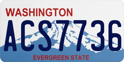 WA license plate ACS7736