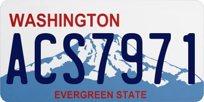 WA license plate ACS7971