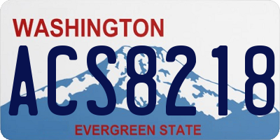 WA license plate ACS8218
