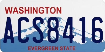 WA license plate ACS8416