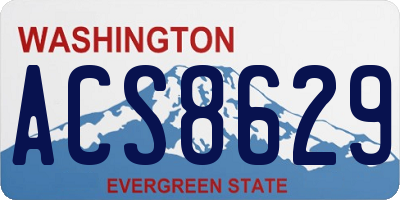 WA license plate ACS8629