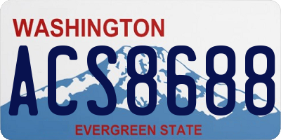 WA license plate ACS8688