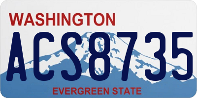 WA license plate ACS8735