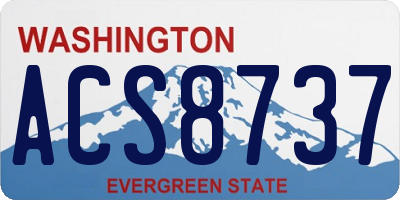 WA license plate ACS8737