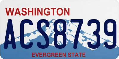 WA license plate ACS8739