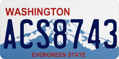 WA license plate ACS8743