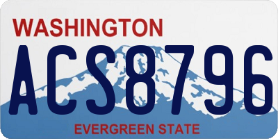 WA license plate ACS8796