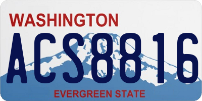WA license plate ACS8816