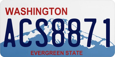 WA license plate ACS8871