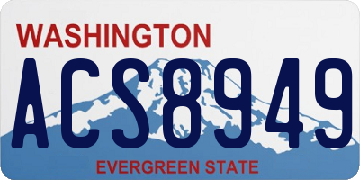 WA license plate ACS8949