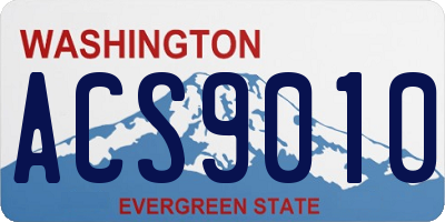 WA license plate ACS9010