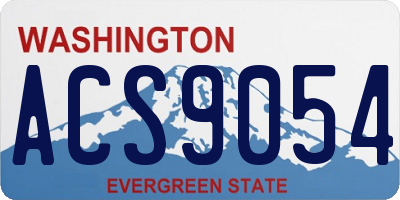 WA license plate ACS9054
