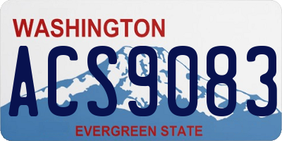 WA license plate ACS9083