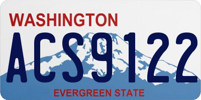 WA license plate ACS9122