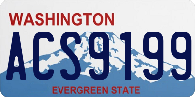 WA license plate ACS9199