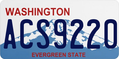 WA license plate ACS9220