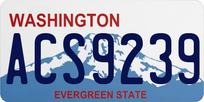 WA license plate ACS9239