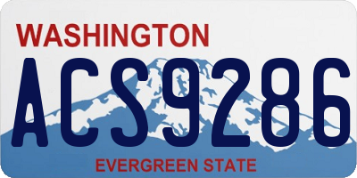 WA license plate ACS9286