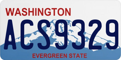 WA license plate ACS9329