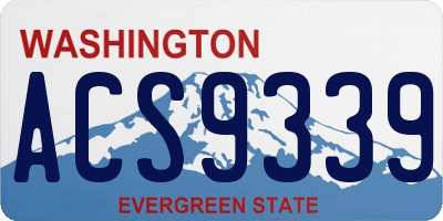 WA license plate ACS9339