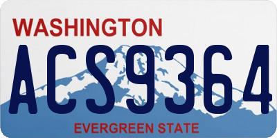 WA license plate ACS9364