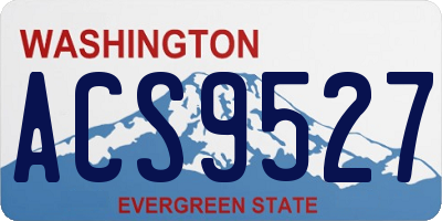 WA license plate ACS9527