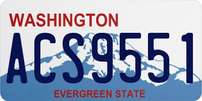 WA license plate ACS9551