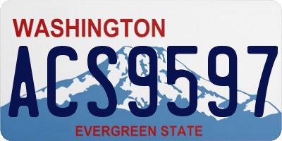 WA license plate ACS9597
